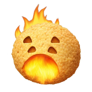 Cheese ball on fire  sticker