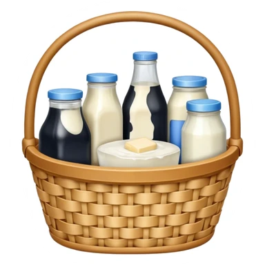 generate an image for dairy products basket sticker