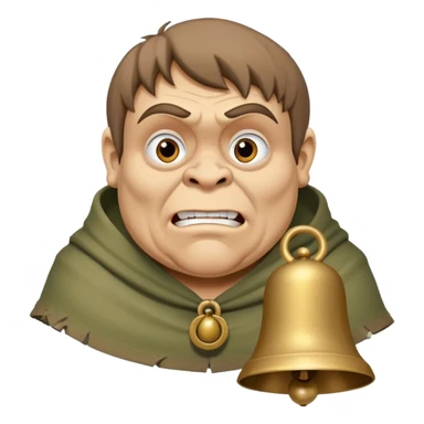 Quasimodo the hunchback of Notre Dame with bell sticker