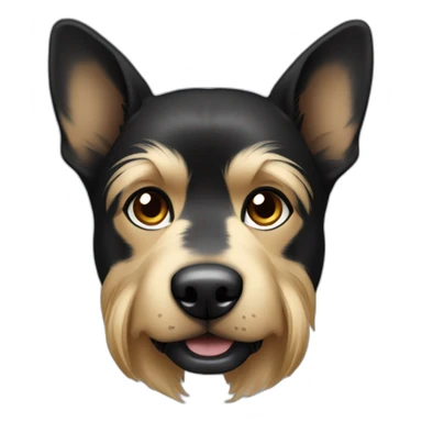 black breed dog with blonde highlights sticker