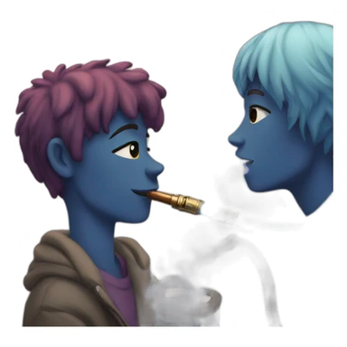 Friends smoking hookah sticker