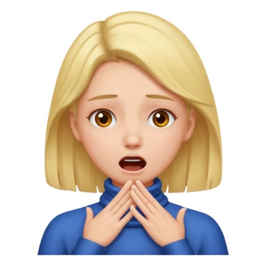 Girl pretending to choke herself  sticker