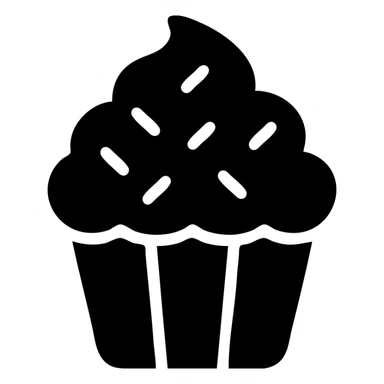 cupcake with pink icing and sprinkles sticker