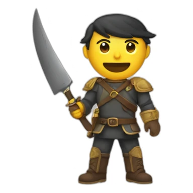 ricardo fort con cuchillo sticker