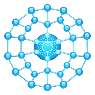 complex network of connected nodes sticker