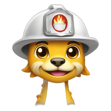 Pompier sur Dragon sticker