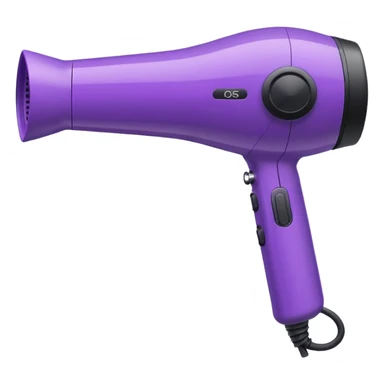 purple hair dryer sticker
