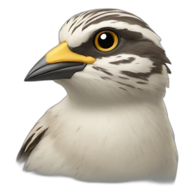 lark portrait, front view sticker