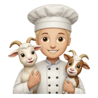 cook white goat sticker