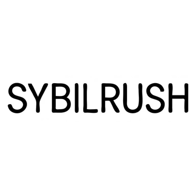 The text "SYBILRUSH" written clearly sticker