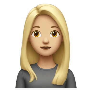 girl with shoulder-length blond hair, from afar sticker