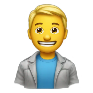 Un emoji funny, drôle qui louche  sticker