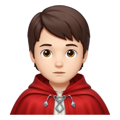 brunete boy little red riding hood sticker