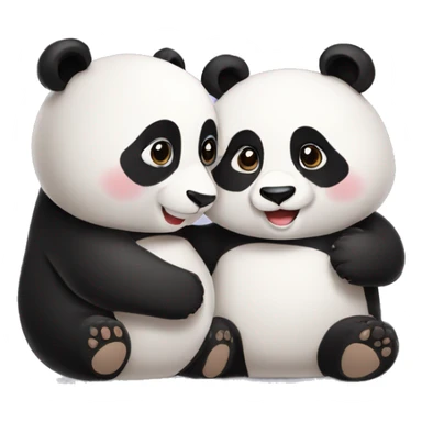 Panda amoureux sticker