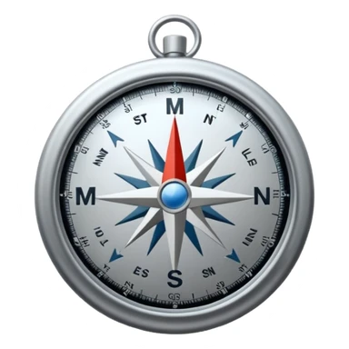 compass with 'mission' sticker