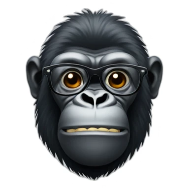 Gorilla with glasses sticker