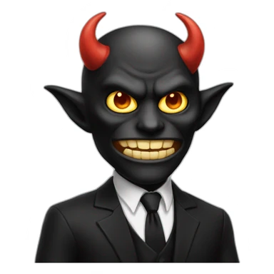 Demon in black suit sticker