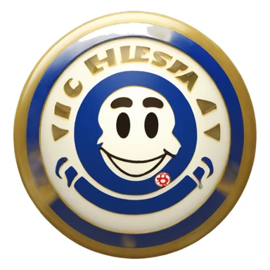 Chelsea FC Badge on a Smiley face sticker