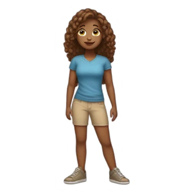 girl stand up sticker