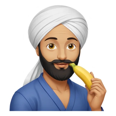 Sikh eating banana  sticker