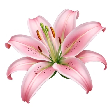 light pink lilium sticker