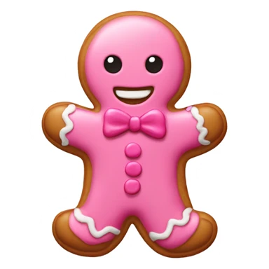 pink gingerbread man  sticker