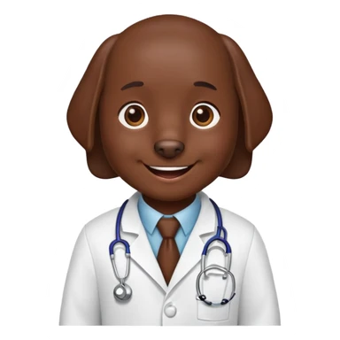 Chocolate lab doctor sticker