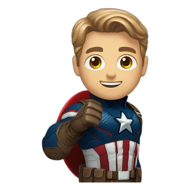 captain america say hi sticker