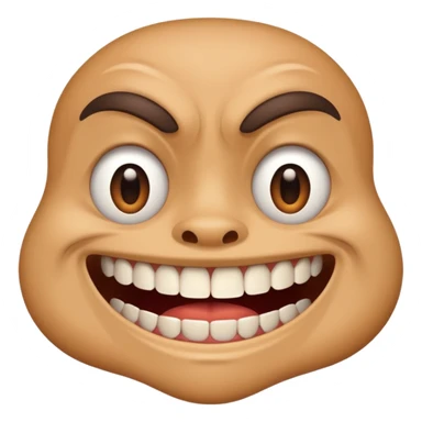 grimacing face with teeth showing sticker
