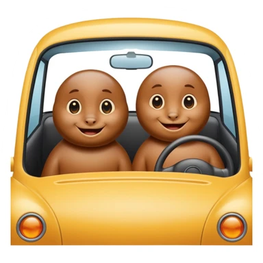 Two seals in a car sticker