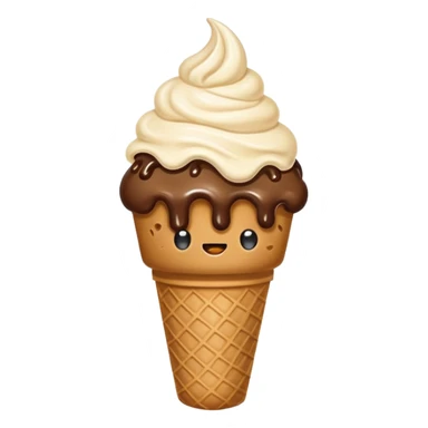 poop in the form of ice cream  sticker