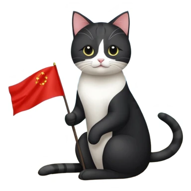 хочу эмодзи черный флаг который будет плавно двигаться как по ветру,при этом белым текстом в нем будет написано слово"Lutik" sticker