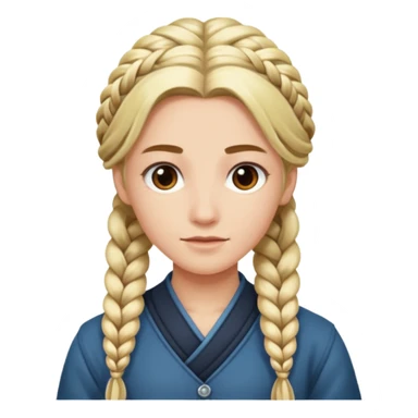 Orga mit langen Zopf sticker