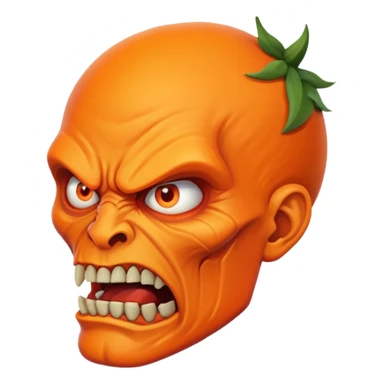 trumps head side view strange looking he is angry ghoul sticker