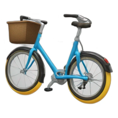 pc portable sur un guidon de vélo sticker