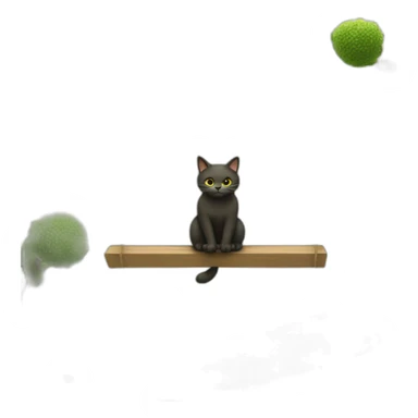 high definition, a seesaw, a cat man sits on one side while the Earth sits on the either side sticker