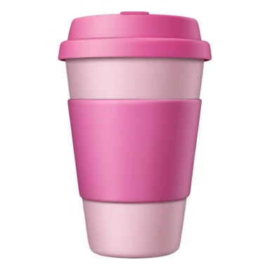 pink reusable coffee cup with no face sticker
