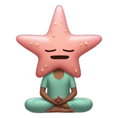 Patrick star doing a meditation sticker