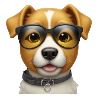 Winnie dog with sunglasses  sticker