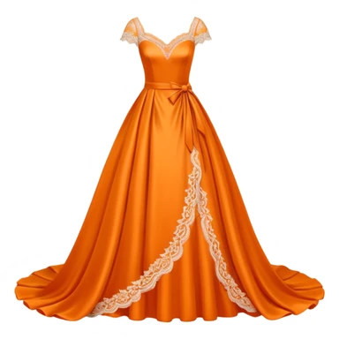 orange wedding dress sticker
