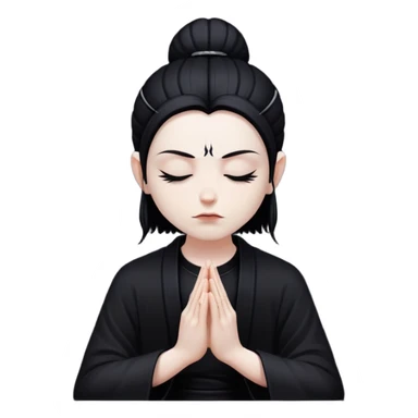 chill meditating goth villain  sticker