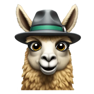 A llama detective with a magnifying glass sticker