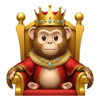 King that is a monkey on throne sticker