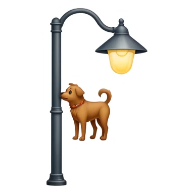 un perro meando en na farolau sticker