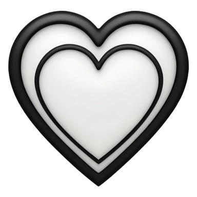 white goth heart, minimal, edgy, dark accents sticker