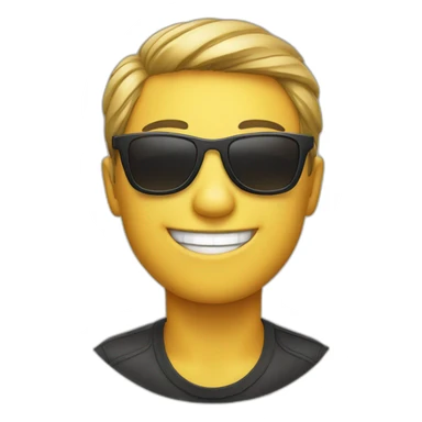 Smiling face with sunglasses sticker