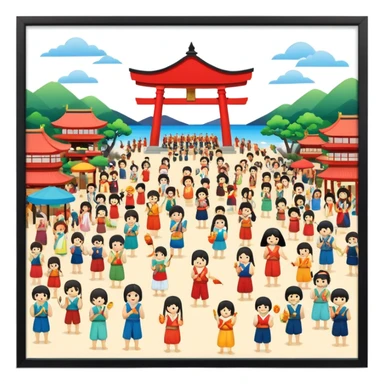 Japanese summer festival sticker