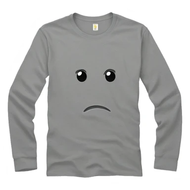 Melange gray long-sleeve t-shirt sticker