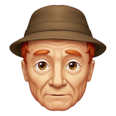 hatted and red haired old man sticker