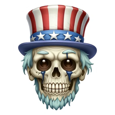 rotting corpse of uncle sam sticker